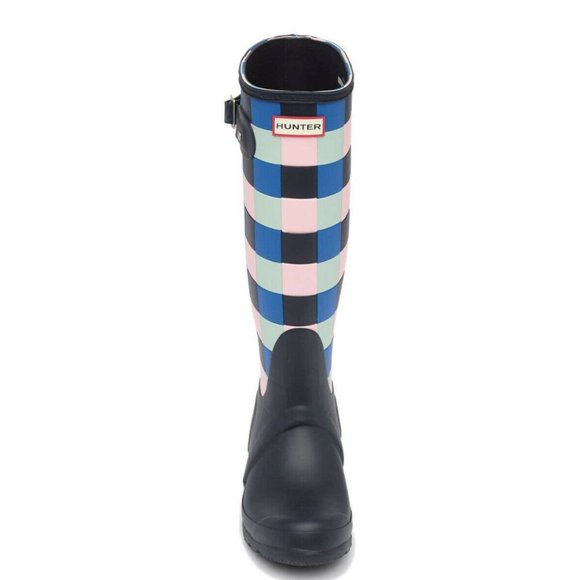 (Sold) Hunter Original Tall Gingham Waterproof Rai - Picture 5 of 11